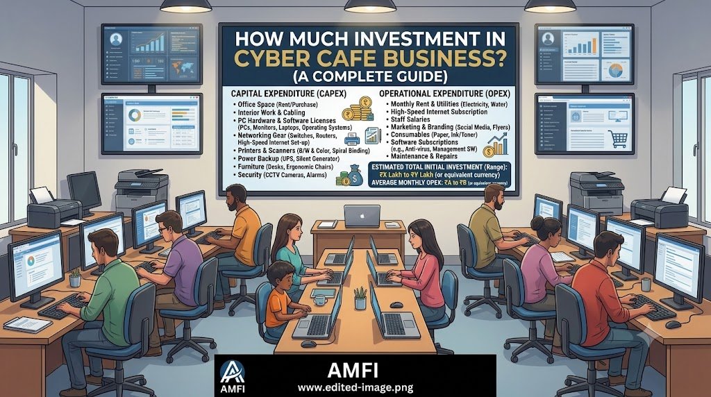 How much investment in Cyber Cafe Business- 2026