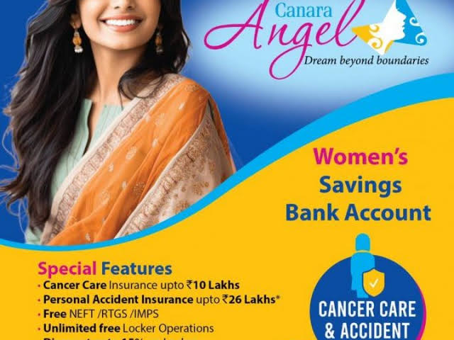 Canara Bank saving account for Ladies