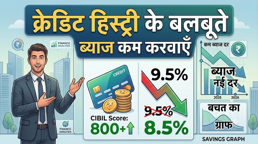 Cibil score achha hai to bank se byaj kam karvane ke liye molbhav karen