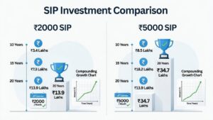 2000 vs 5000 SIP long term investment comparison