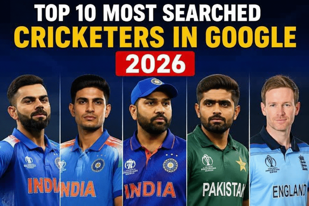 Most Searched Cricketers in Google in 2026