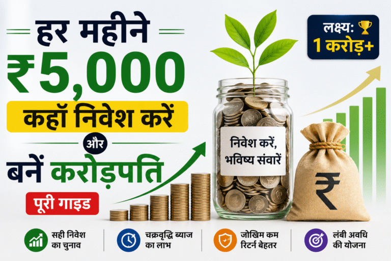 हर महीने ₹5,000 कहाँ निवेश करें और बनें करोड़पति- पूरी गाइड पढ़ें