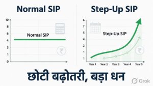 Normal SIP vs Step-Up SIP comparison visual