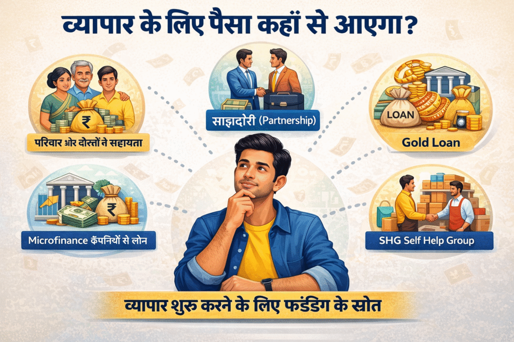 बिजनेस शुरू करने के लिए पैसा कहाँ से आएगा
