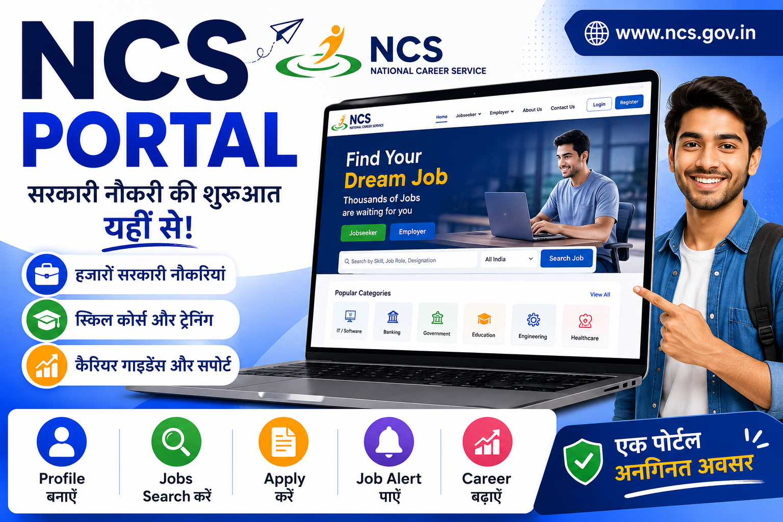 How yo Register jobs on NCS portal 2026