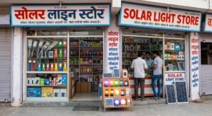 सोलर से चलने वाली छोटी-बड़ी चीजों की दुकान 