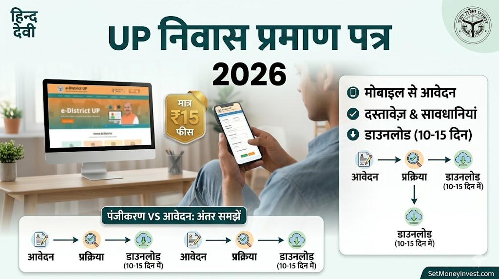 UP Nivas Praman Patra Online Apply 2026 Mobile Process