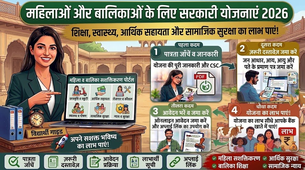 Rajasthan Women and Girl Child Schemes 2026 Education Financial Security Guide"